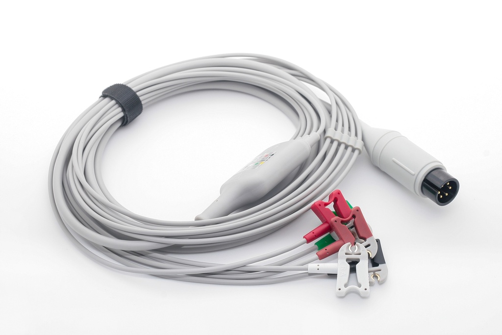 通用6针夹式5导心电导联线