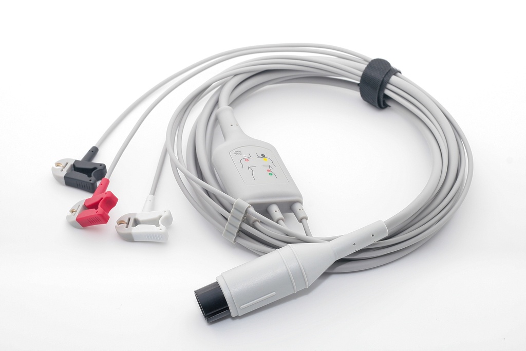 通用6针夹式3导心电导联线