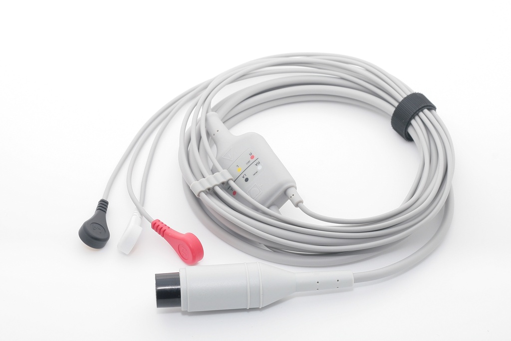 通用6针扣式3导心电导联线