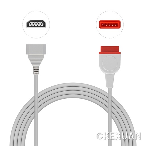 GE>Marquette 11Pin Compatible PVB Adapter Cable
