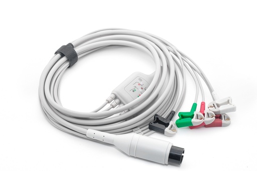 通用6针夹式5导心电导联线